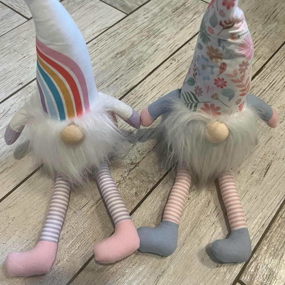 Famous Aldi spring mini Colorful Gnome Plush decor Set - Picture 2 of 9